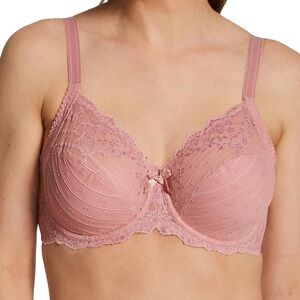 NWT Chantelle Rive Gauche Elegant "Rose Garconne" Pink Lace Underwire Bra